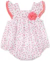 Baby Essentials Baby Girl Strawberry-print Romper In White,pink