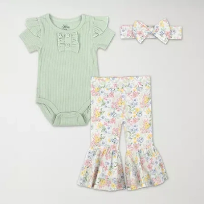 Baby Essentials Baby Girls 2-pc. Pant Set In Green