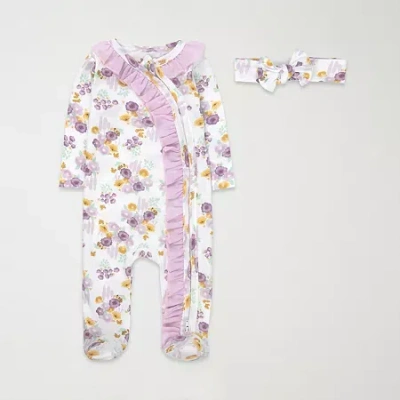 Baby Essentials Baby Girls 2-pc. Sleep And Play In Multi