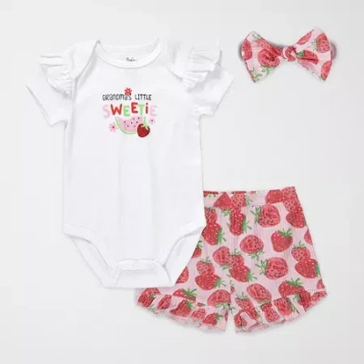 Baby Essentials Baby Girls 3-pc. Short Set In Multi