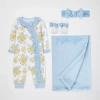 Baby Essentials Baby Girls 4-pc. Baby Clothing Set In Blue