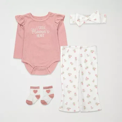 Baby Essentials Baby Girls 4-pc. Baby Clothing Set In Blue