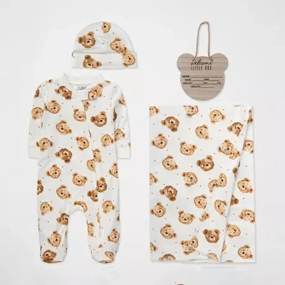 Baby Essentials Boys 4-pc. Baby Clothing Set In White