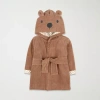 Baby Essentials Hooded Bear Baby Unisex Knee Length Long Sleeve Robe In Brown