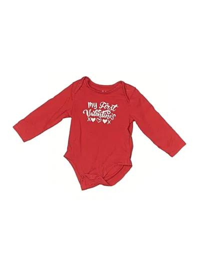 Pre-owned Baby Essentials Babies' Long Sleeve Onesie In Red