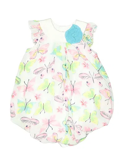 Pre-owned Baby Essentials Babies' Short Sleeve Onesie In White