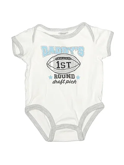 Pre-owned Baby Essentials Babies' Short Sleeve Onesie In White