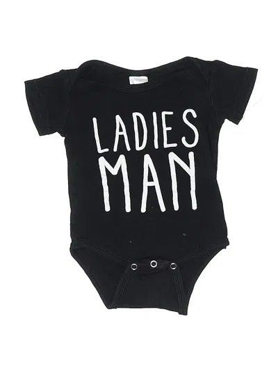 Pre-owned Baby Ganz Babies' Short Sleeve Onesie In Black