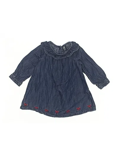 Pre-owned Baby Gap Babies' 3/4 Sleeve Blouse In Blue
