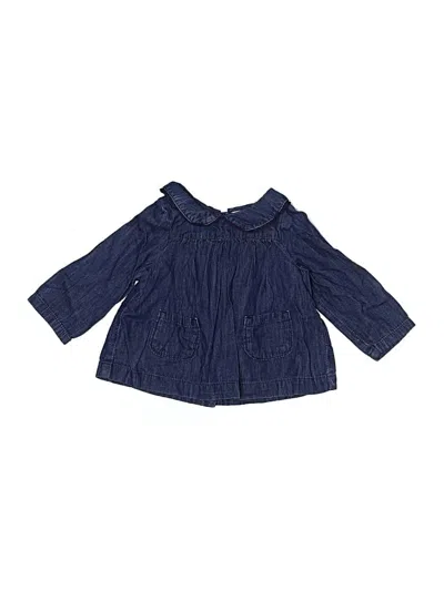 Pre-owned Baby Gap Babies' 3/4 Sleeve Blouse In Blue