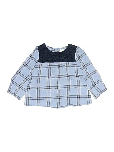 Pre-owned Baby Gap Kids' 3/4 Sleeve Blouse In Blue