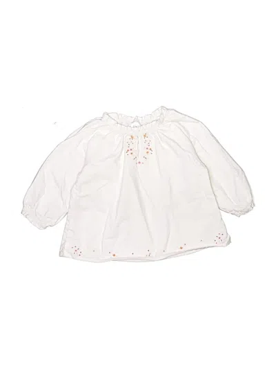 Pre-owned Baby Gap Kids' 3/4 Sleeve Blouse In Ivory