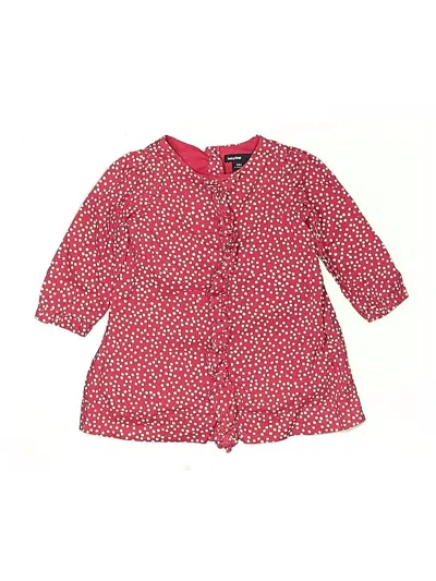 Pre-owned Baby Gap Babies' 3/4 Sleeve Button Down Shirt In Pink