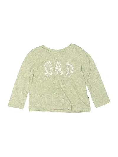 Pre-owned Baby Gap Kids' 3/4 Sleeve T-shirt In Green