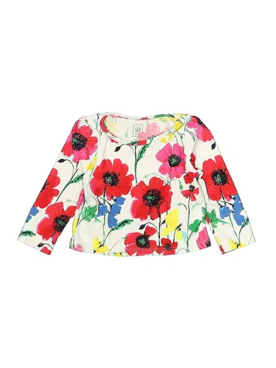 Pre-owned Baby Gap Babies' 3/4 Sleeve T-shirt In White