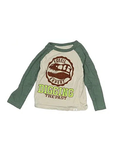 Pre-owned Baby Gap Kids' 3/4 Sleeve T-shirt In Green