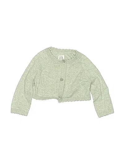 Pre-owned Baby Gap Babies' Cardigan Sweater In Green