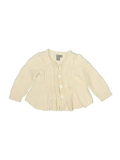 Pre-owned Baby Gap Kids' Cardigan Sweater In White