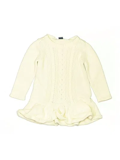 Pre-owned Baby Gap Kids' Dress In White