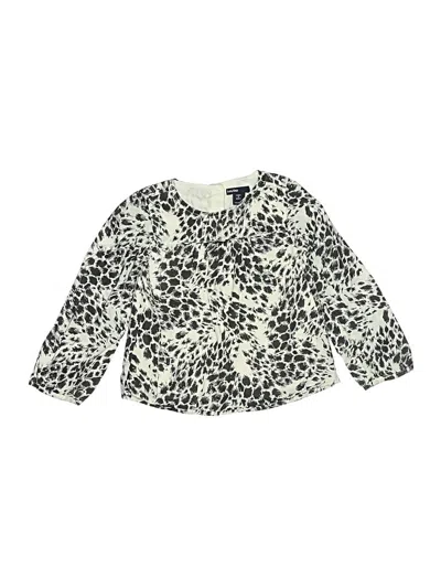 Pre-owned Baby Gap Kids' Long Sleeve Blouse In Ivory