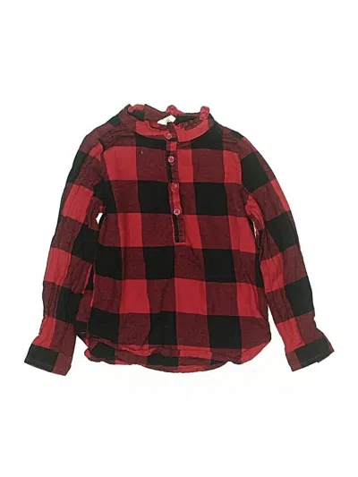 Pre-owned Baby Gap Kids' Long Sleeve Blouse In Red
