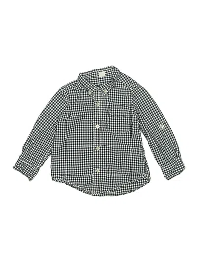 Pre-owned Baby Gap Kids' Long Sleeve Button Down Shirt In Black