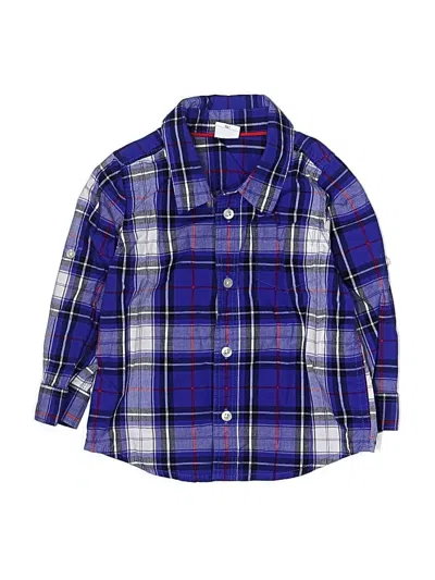 Pre-owned Baby Gap Kids' Long Sleeve Button Down Shirt In Blue