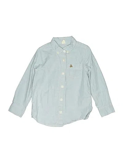 Pre-owned Baby Gap Kids' Long Sleeve Button Down Shirt In Blue