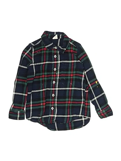 Pre-owned Baby Gap Kids' Long Sleeve Button Down Shirt In Blue