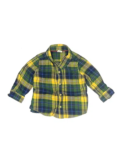 Pre-owned Baby Gap Kids' Long Sleeve Button Down Shirt In Yellow