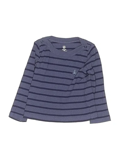 Pre-owned Baby Gap Kids' Long Sleeve Henley In Blue