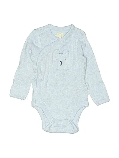 Pre-owned Baby Gap Kids' Long Sleeve Onesie In Blue