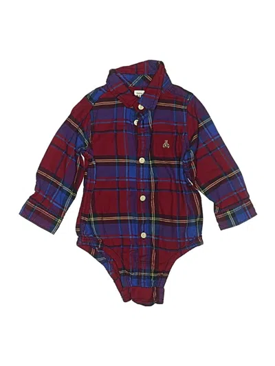 Pre-owned Baby Gap Kids' Long Sleeve Onesie In Burgundy