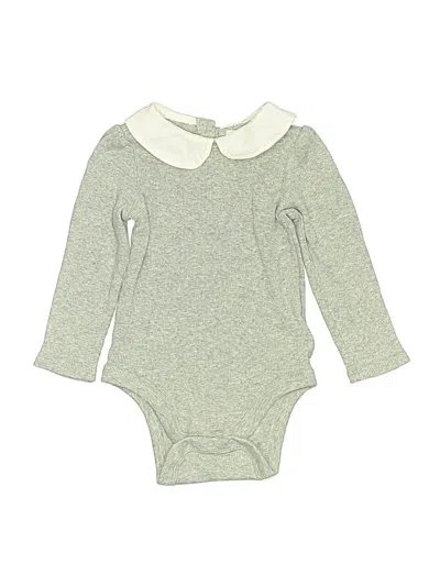 Pre-owned Baby Gap Kids' Long Sleeve Onesie In Gray