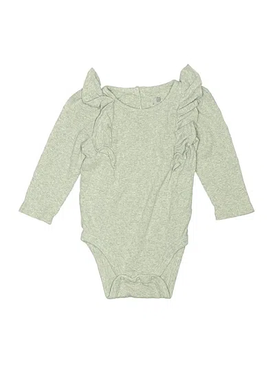 Pre-owned Baby Gap Kids' Long Sleeve Onesie In Green