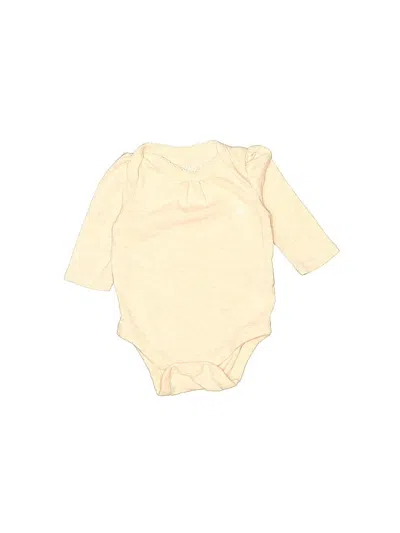 Pre-owned Baby Gap Babies' Long Sleeve Onesie In White