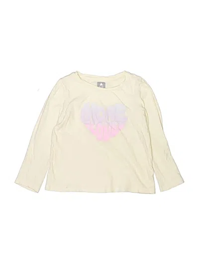 Pre-owned Baby Gap Kids' Long Sleeve T-shirt In Ivory