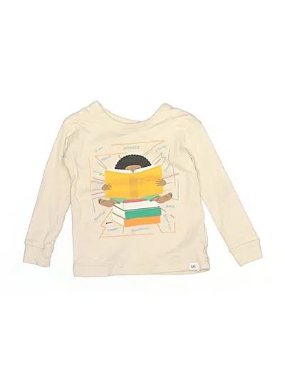 Pre-owned Baby Gap Kids' Long Sleeve T-shirt In Ivory