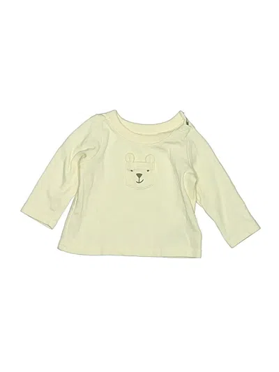 Pre-owned Baby Gap Babies' Long Sleeve T-shirt In White