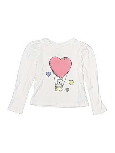 Pre-owned Baby Gap Kids' Long Sleeve T-shirt In White
