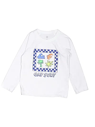Pre-owned Baby Gap Kids' Long Sleeve T-shirt In White