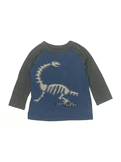 Pre-owned Baby Gap Outlet Kids' 3/4 Sleeve T-shirt In Blue
