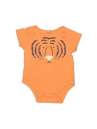 Pre-owned Baby Gap Outlet Babies' Short Sleeve Onesie In Orange