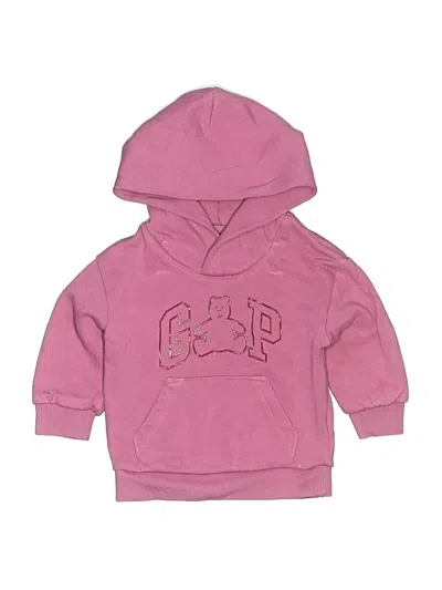 Pre-owned Baby Gap Kids' Pullover Hoodie In Pink