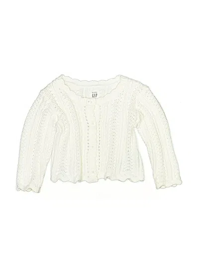 Pre-owned Baby Gap Babies' Pullover Sweater In White