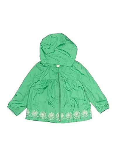 Pre-owned Baby Gap Kids' Raincoat In Green