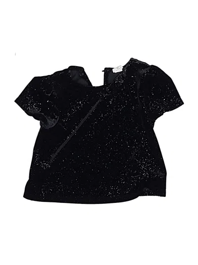 Pre-owned Baby Gap Kids' Short Sleeve Blouse In Black