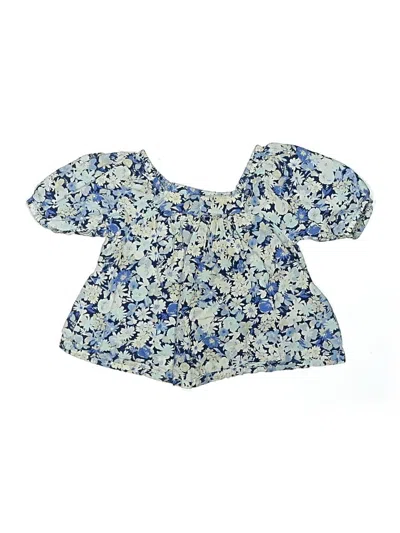 Pre-owned Baby Gap Kids' Short Sleeve Blouse In Blue