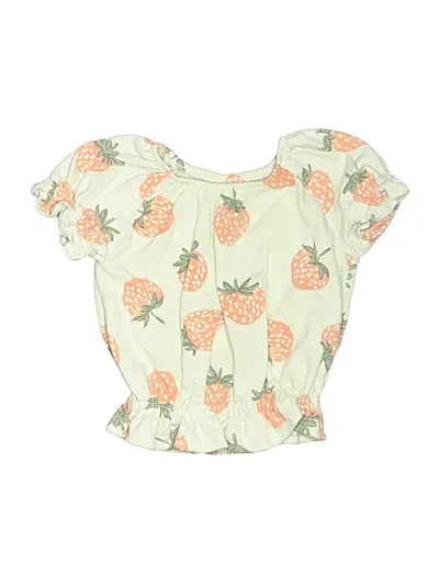 Pre-owned Baby Gap Kids' Short Sleeve Blouse In Green