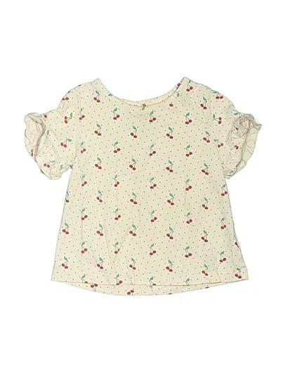 Pre-owned Baby Gap Kids' Short Sleeve Blouse In Ivory